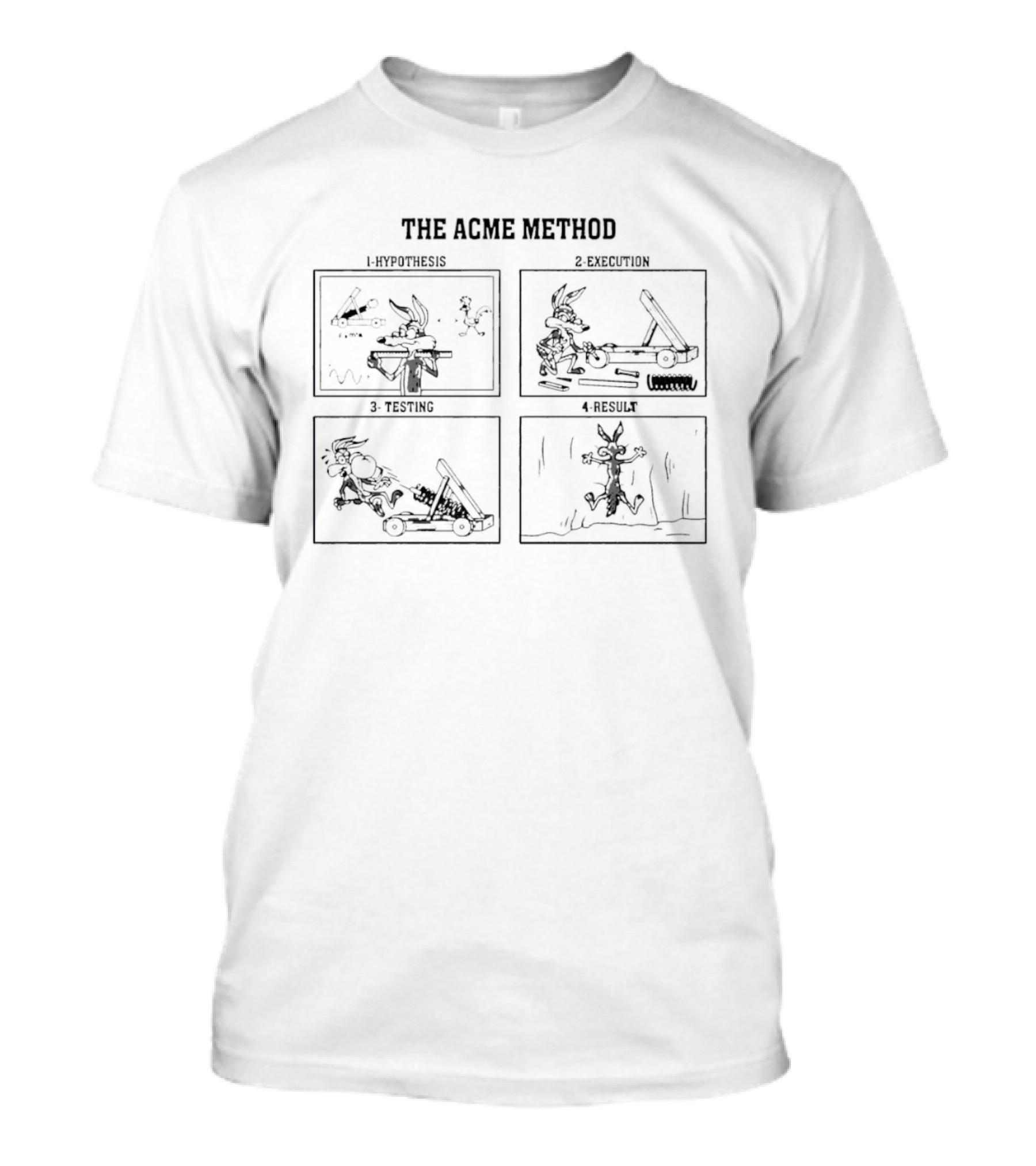 Wile E Coyote The Acme Method Hypothesis Execution Testing Result T-Shirt