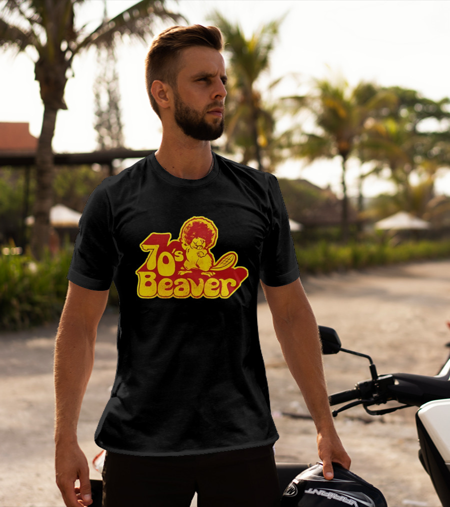 70's Beaver Retro Funky Cartoon T-Shirt