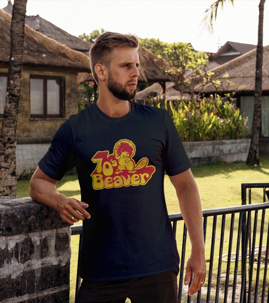 70's Beaver Retro Funky Cartoon T-Shirt
