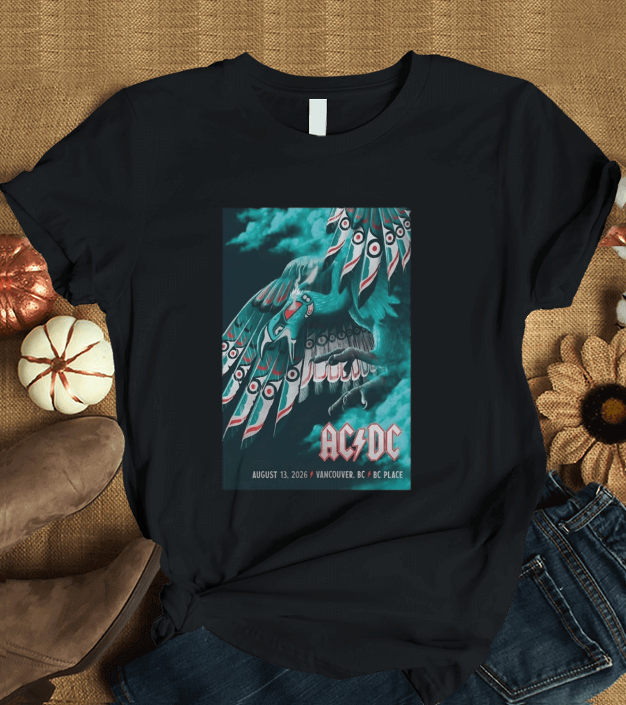 AC DC August 13 2026 Vancouver BC Place T-Shirt