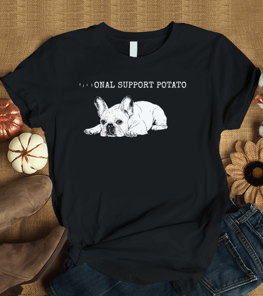 Emotional Support Potato French Bulldog Dog Lovers Humor T-Shirt