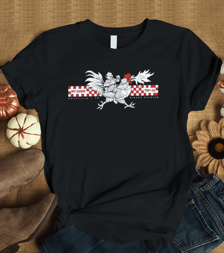 My Chemical Romance Nashville 2026 Event Nissan Stadium 13 August Man Riding Rooster T-Shirt