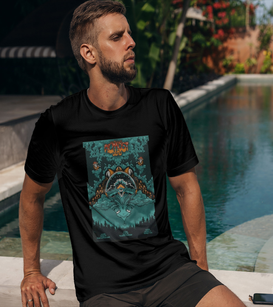 Joe Russo's Almost Dead Tour 2026 Portland Pioneer Courthouse Square Eugene Cuthbert Amphitheater Carnation Remlinger Farms Psychedelic T-Shirt
