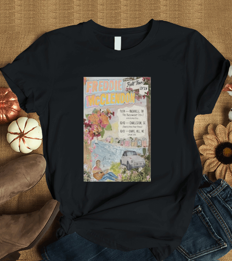Freddie McClendon Fall Tour 2026 Nashville The Basement Concert T-Shirt