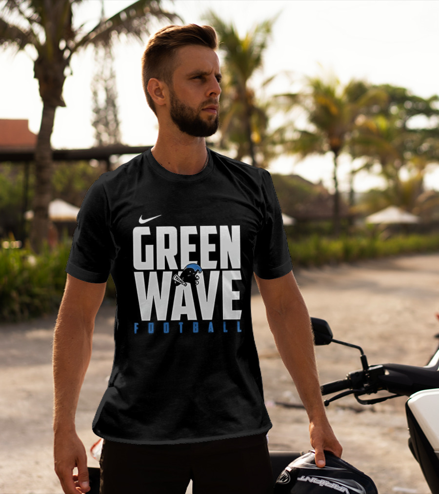 Nike Green Wave Football Tulane T-Shirt