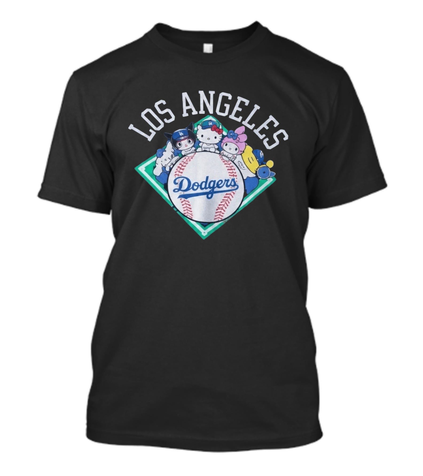 Hello Kitty And Friends Los Angeles Dodgers Collaboration T-Shirt