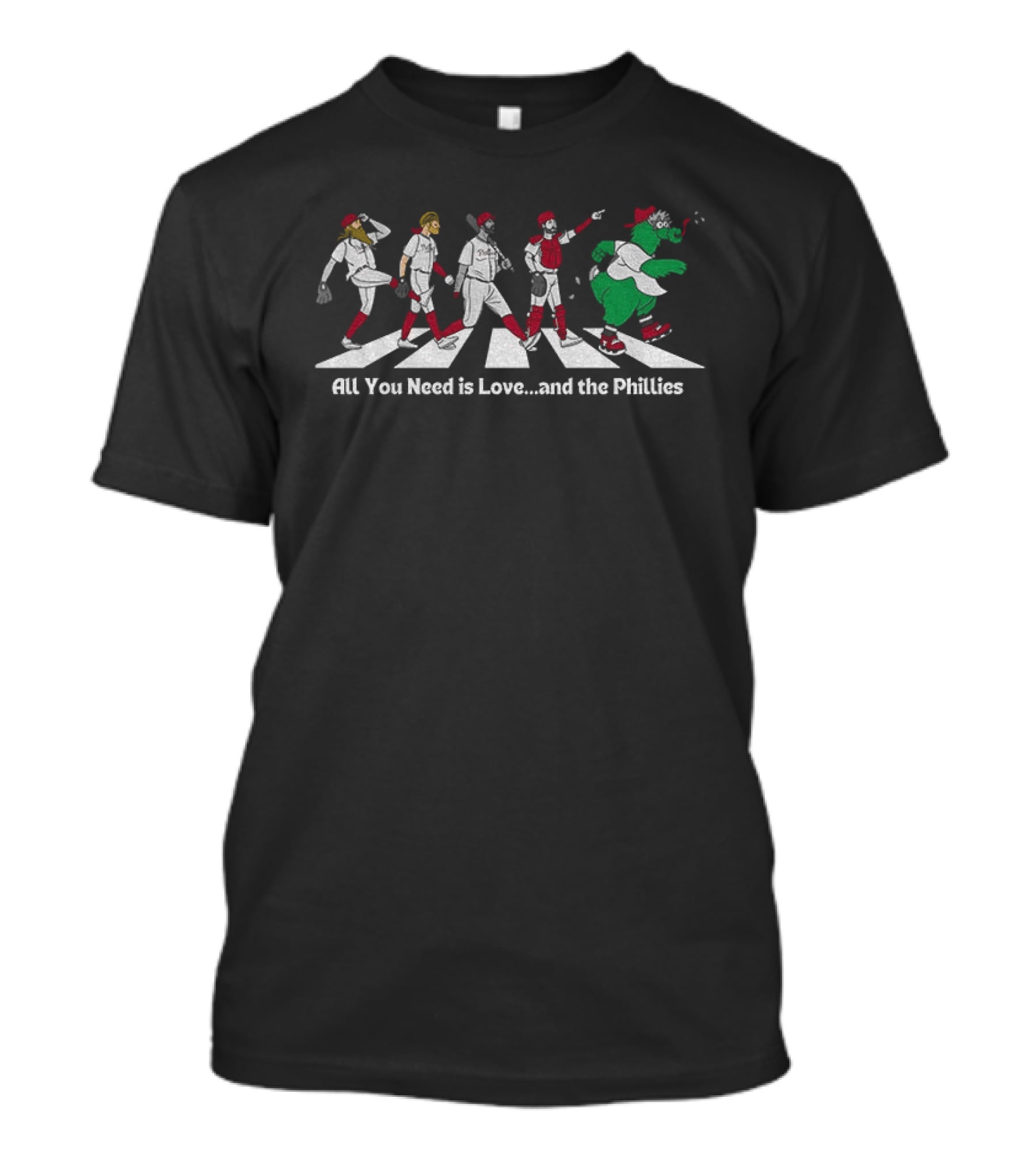 Philadelphia Phillies Abbey Road All You Need Is Love And The Phillies T-Shirt