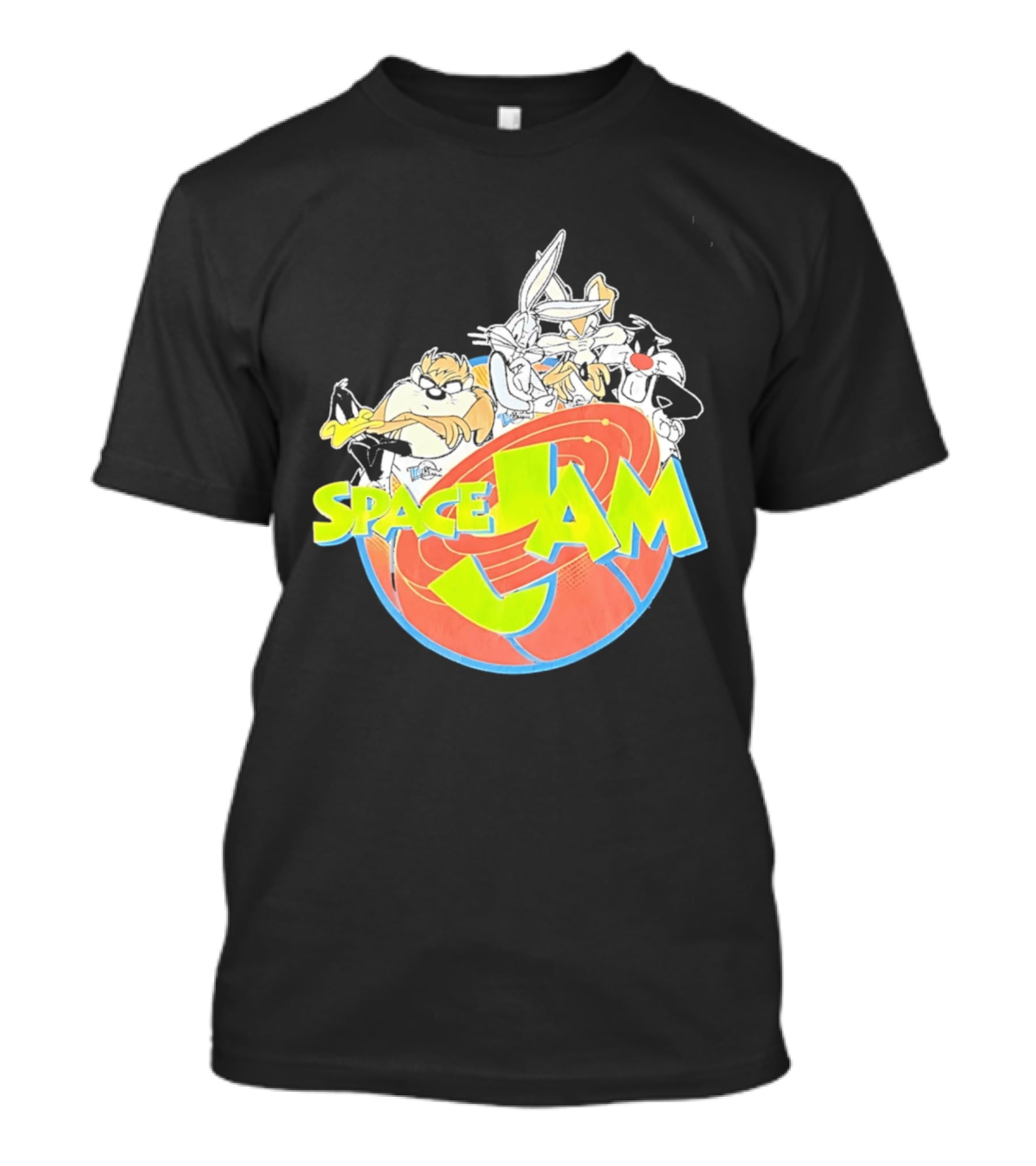 Space Jam Looney Tunes Characters Dynamic Pose T-Shirt