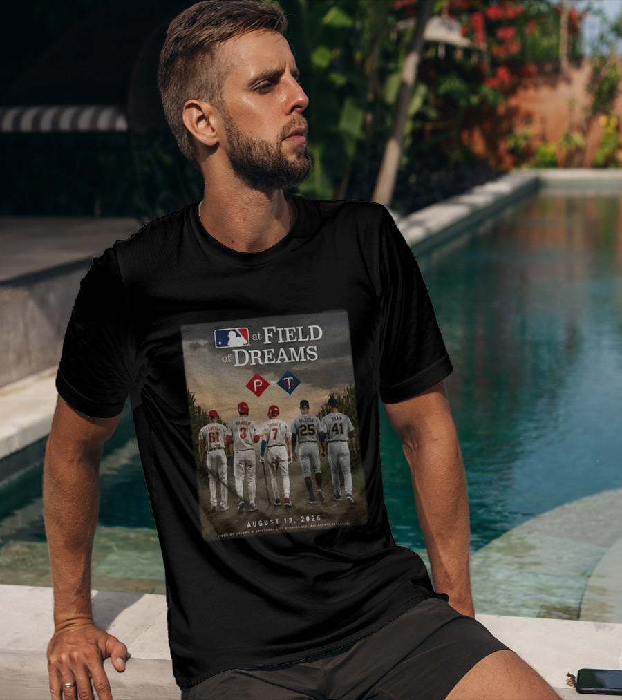 Phillies Vs Twins MLB At Field Of Dreams August 13 2026 T-Shirt