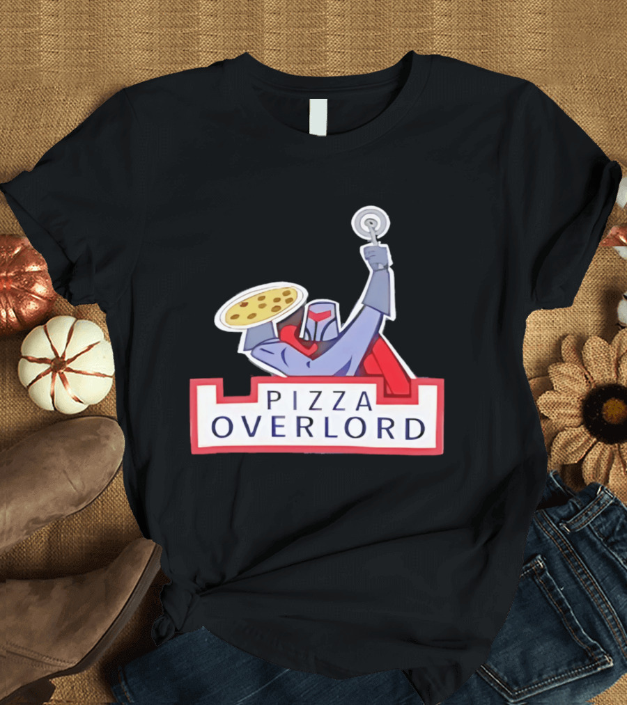 Pizza Overlord Knight With Pizza Slice And Cutter T-Shirt