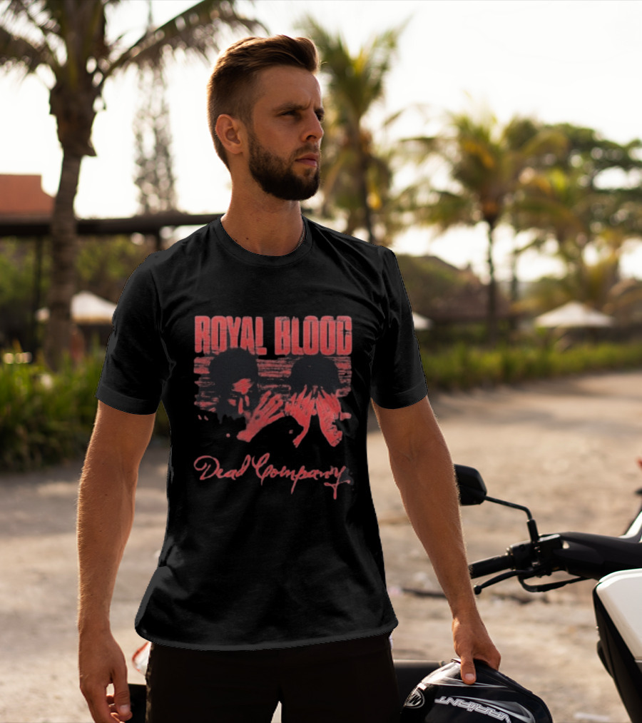 Royal Blood Dead Company Faded Texture Abstract Face T-Shirt