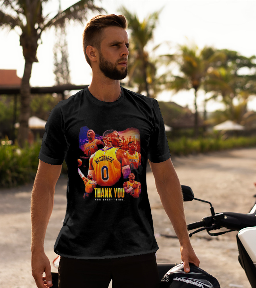 Russell Westbrook Los Angeles Lakers Thank You For Everything T-Shirt