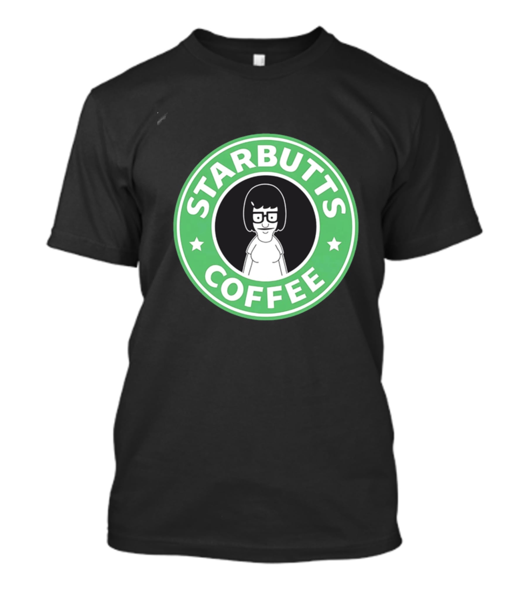 Starbutts Coffee Parody Tina Belcher Green Circular T-Shirt