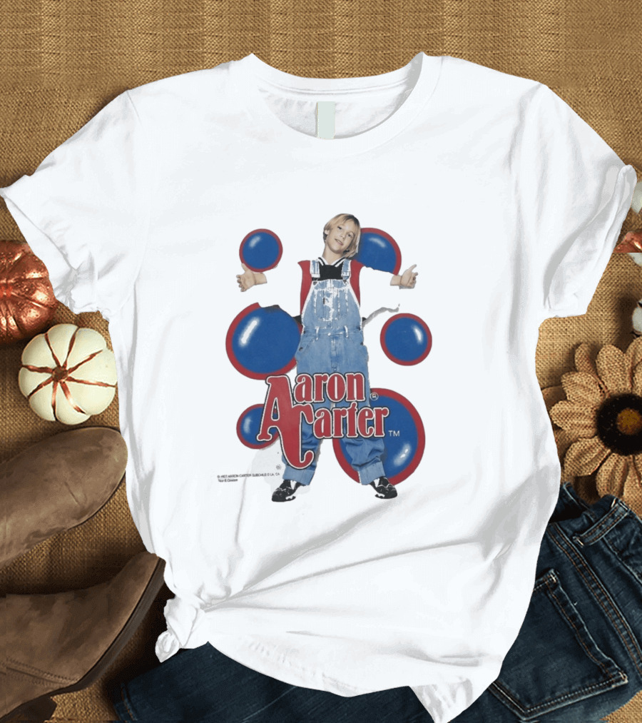 Aaron Carter 90s Overalls Style Pop Music Nostalgia T-Shirt