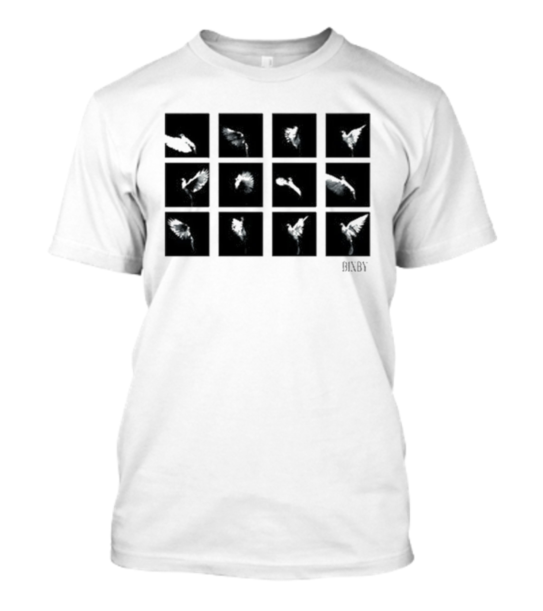 Bixby Doves Tour Music Album Cover Concept With Artistic Bird Motifs T-Shirt