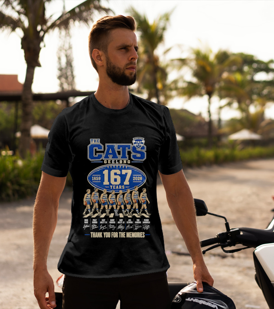 The Cats Geelong 1859 2026 167 Years Thank You For The Memories T-Shirt