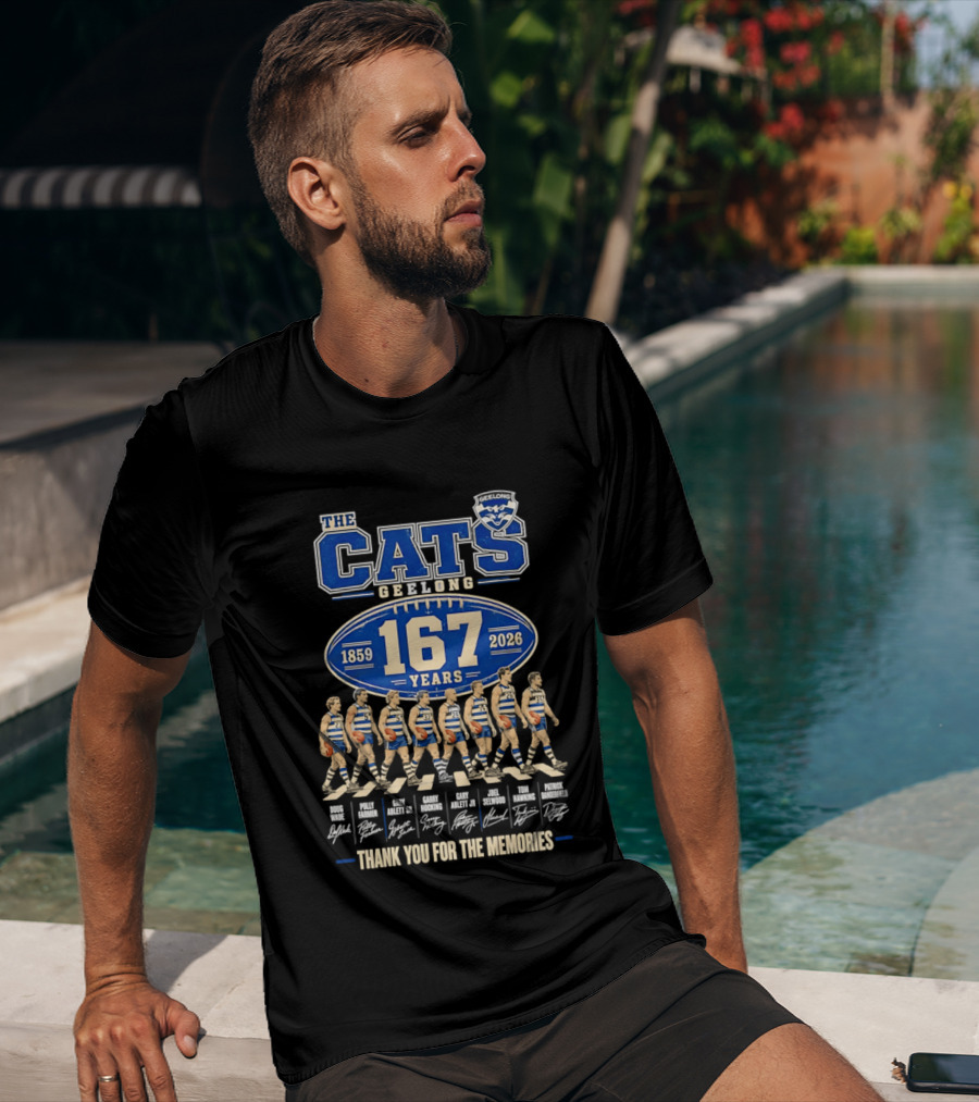 The Cats Geelong 1859 2026 167 Years Thank You For The Memories T-Shirt
