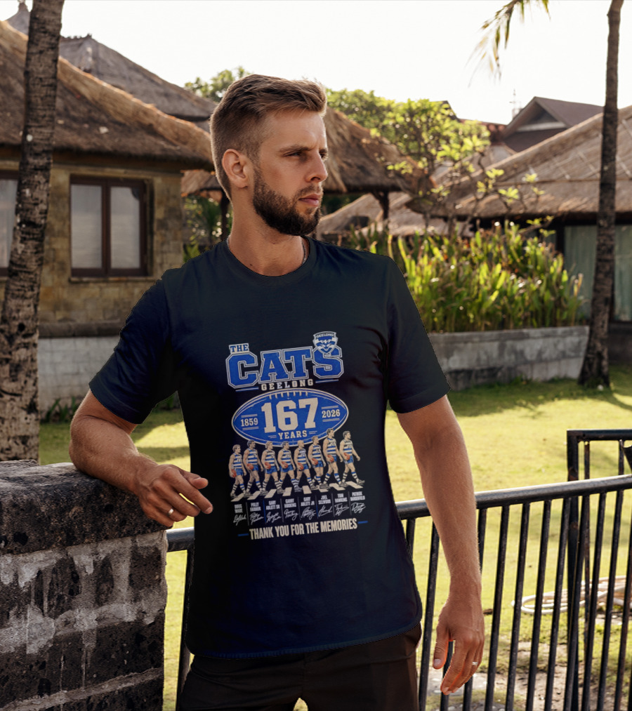 The Cats Geelong 1859 2026 167 Years Thank You For The Memories T-Shirt