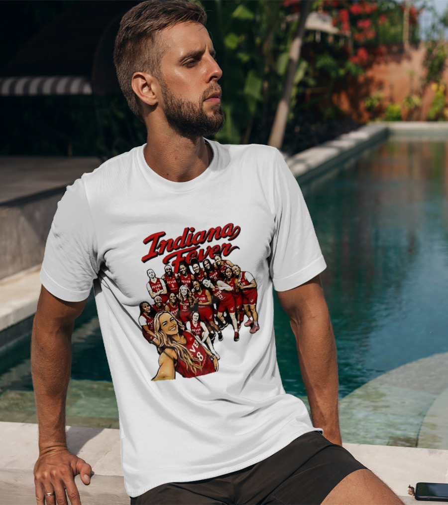 Indiana Fever Team Selfie Caitlin Clark Sophie Cunningham T-Shirt