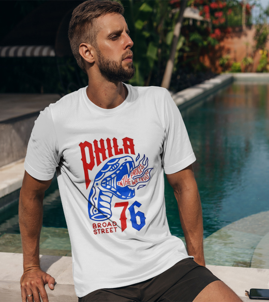 Phila 76 Broad Street In The Process We Trust Serpent T-Shirt