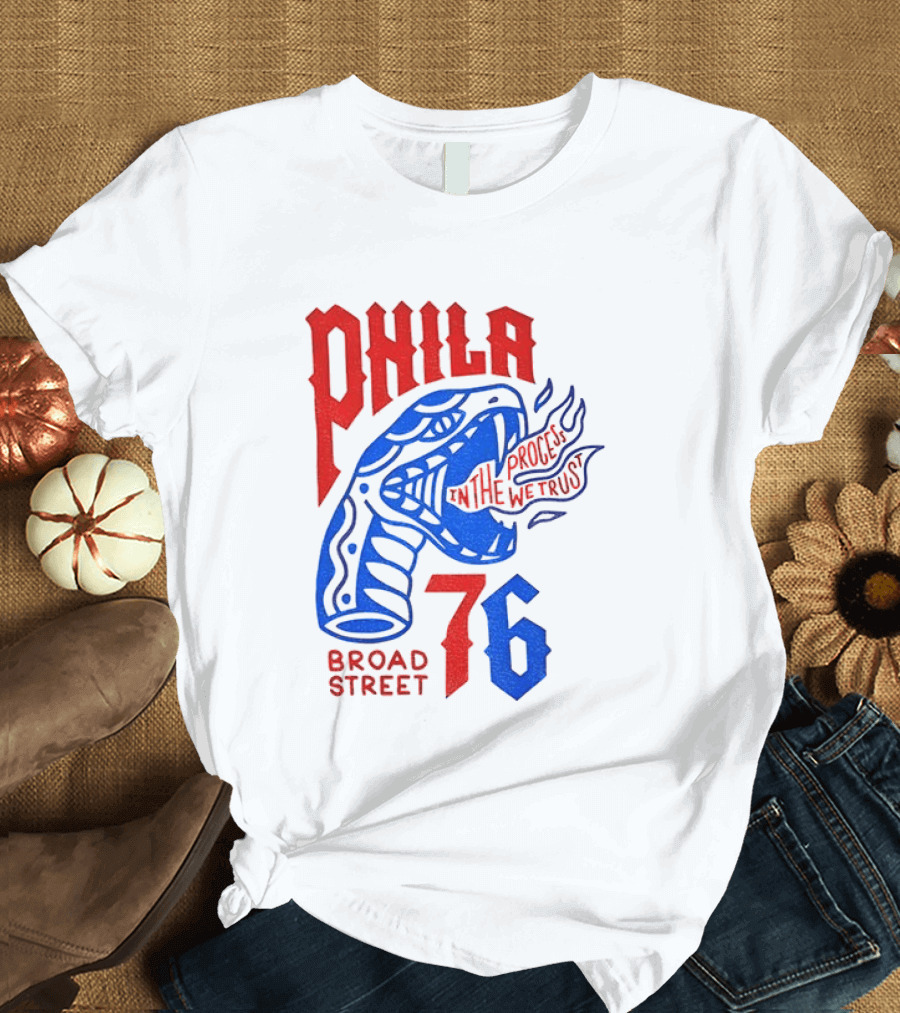 Phila 76 Broad Street In The Process We Trust Serpent T-Shirt