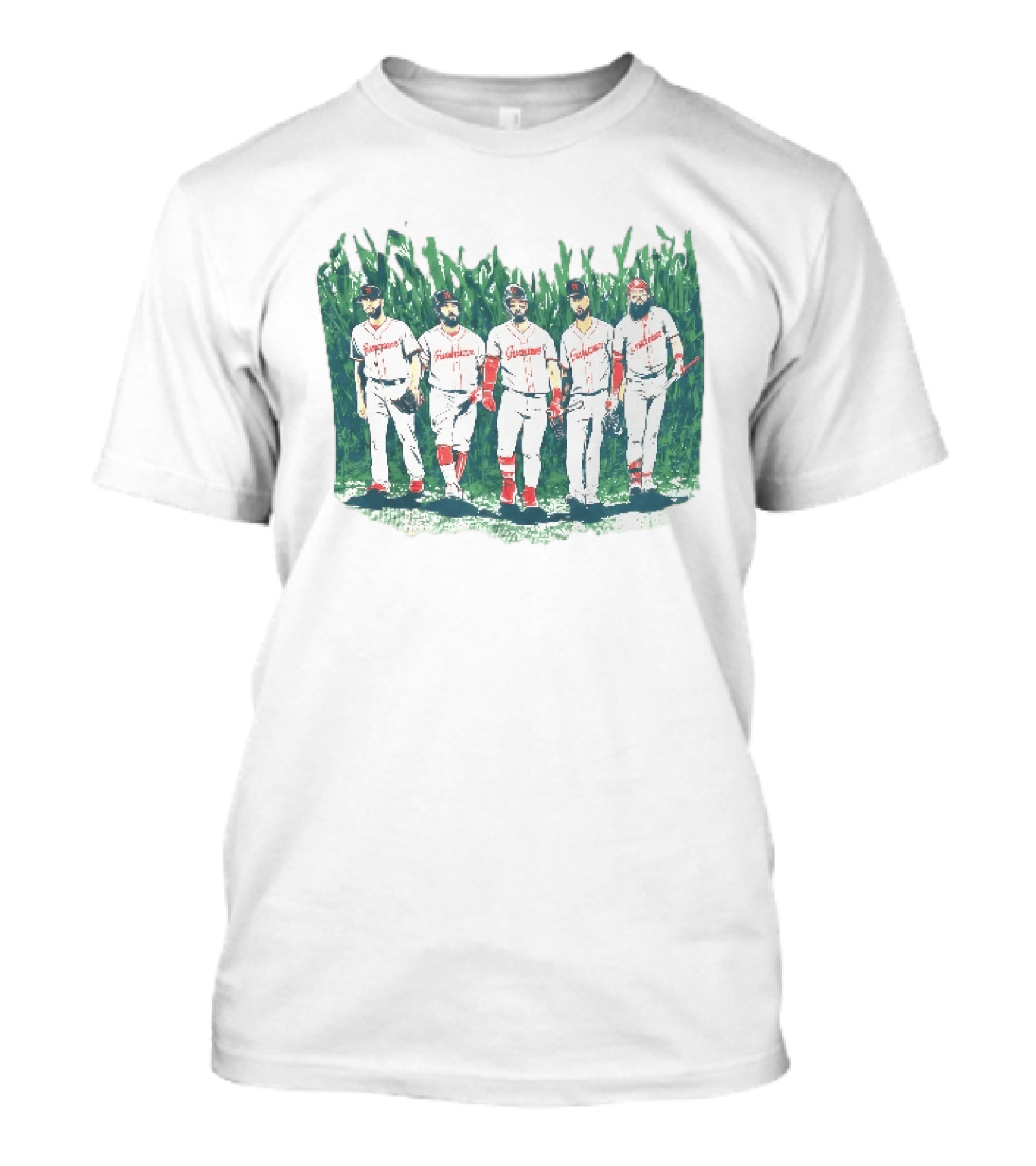 Cleveland Guardians Field Of Dreams Game 2026 Is This Heaven Baseball Players Walking In Cornfield T-Shirt