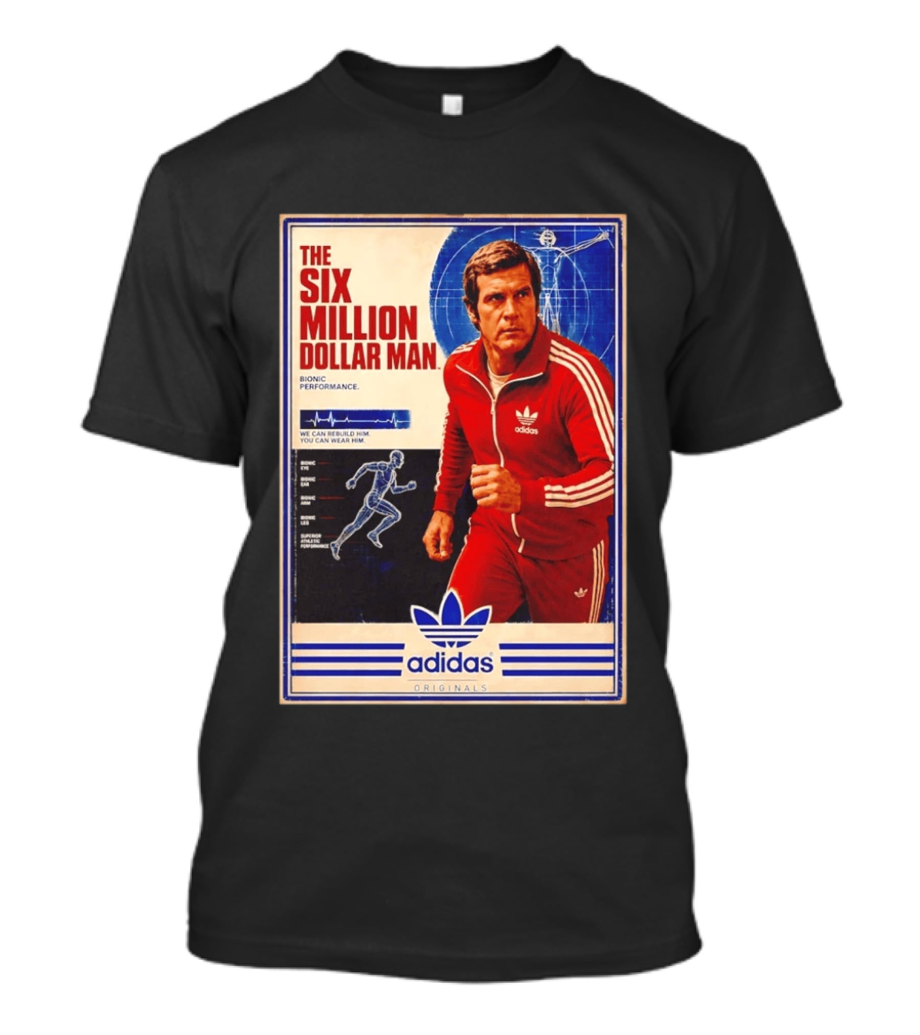 The Six Million Dollar Man Adidas Bionic Performance Originals T-Shirt