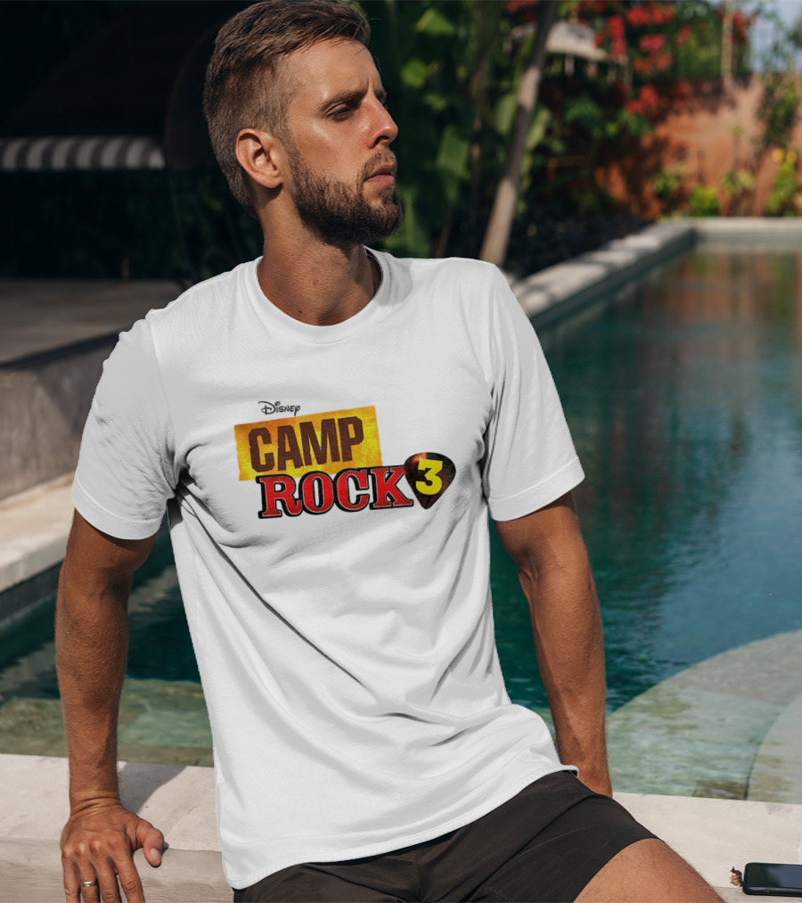 Disney Camp Rock 3 Logo And Guitar Pick T-Shirt