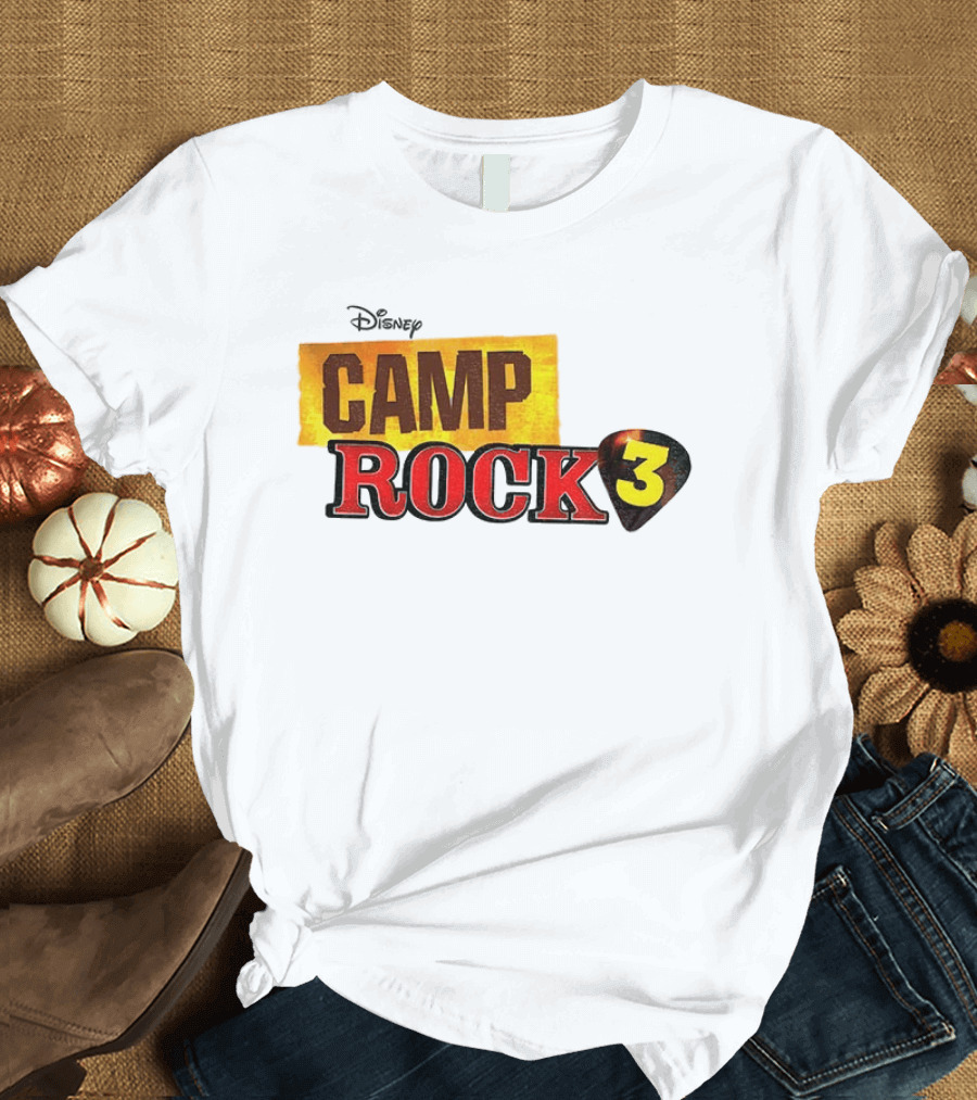 Disney Camp Rock 3 Logo And Guitar Pick T-Shirt