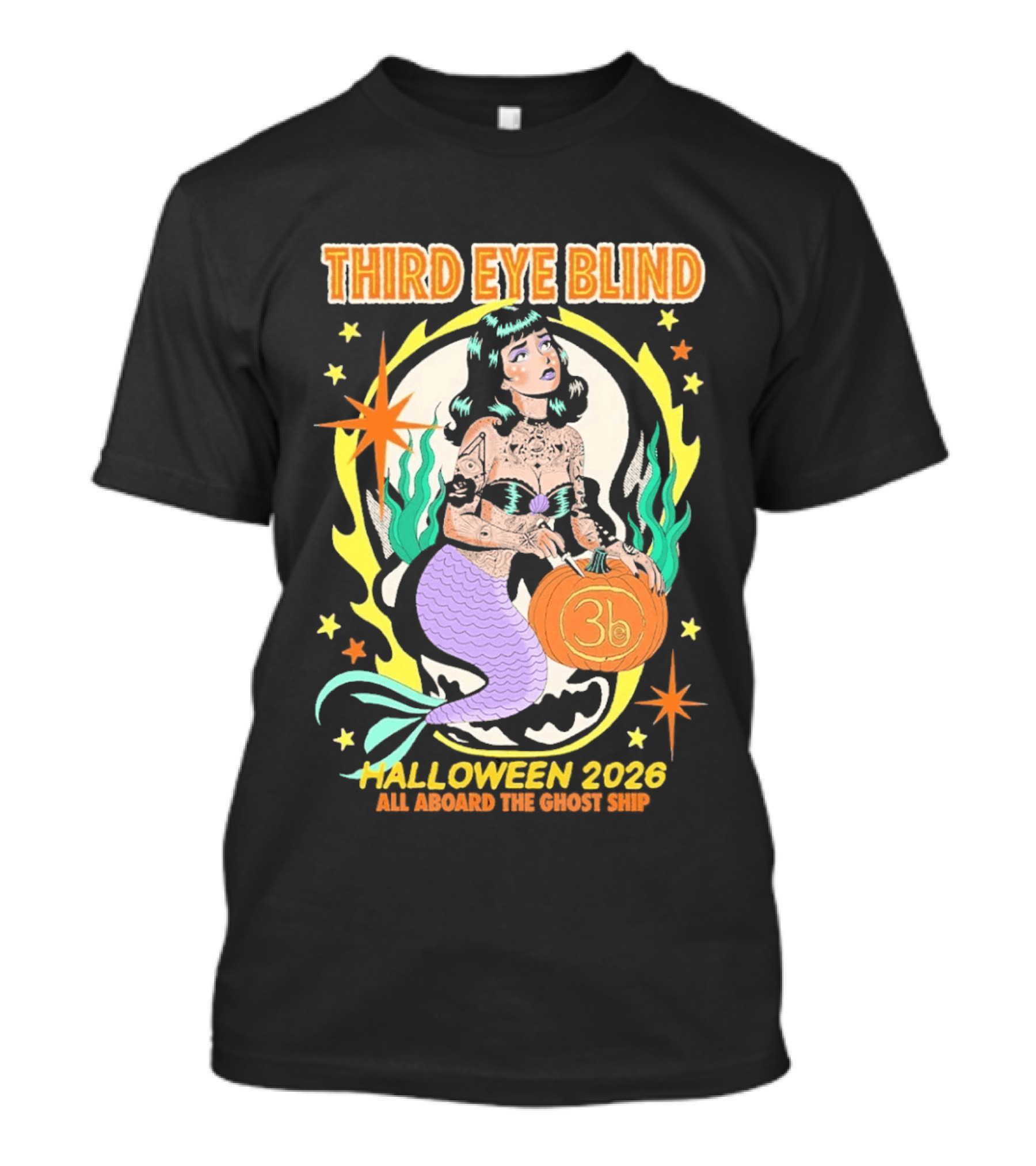 Third Eye Blind Halloween 2026 Mermaid All Aboard The Ghost Ship T-Shirt