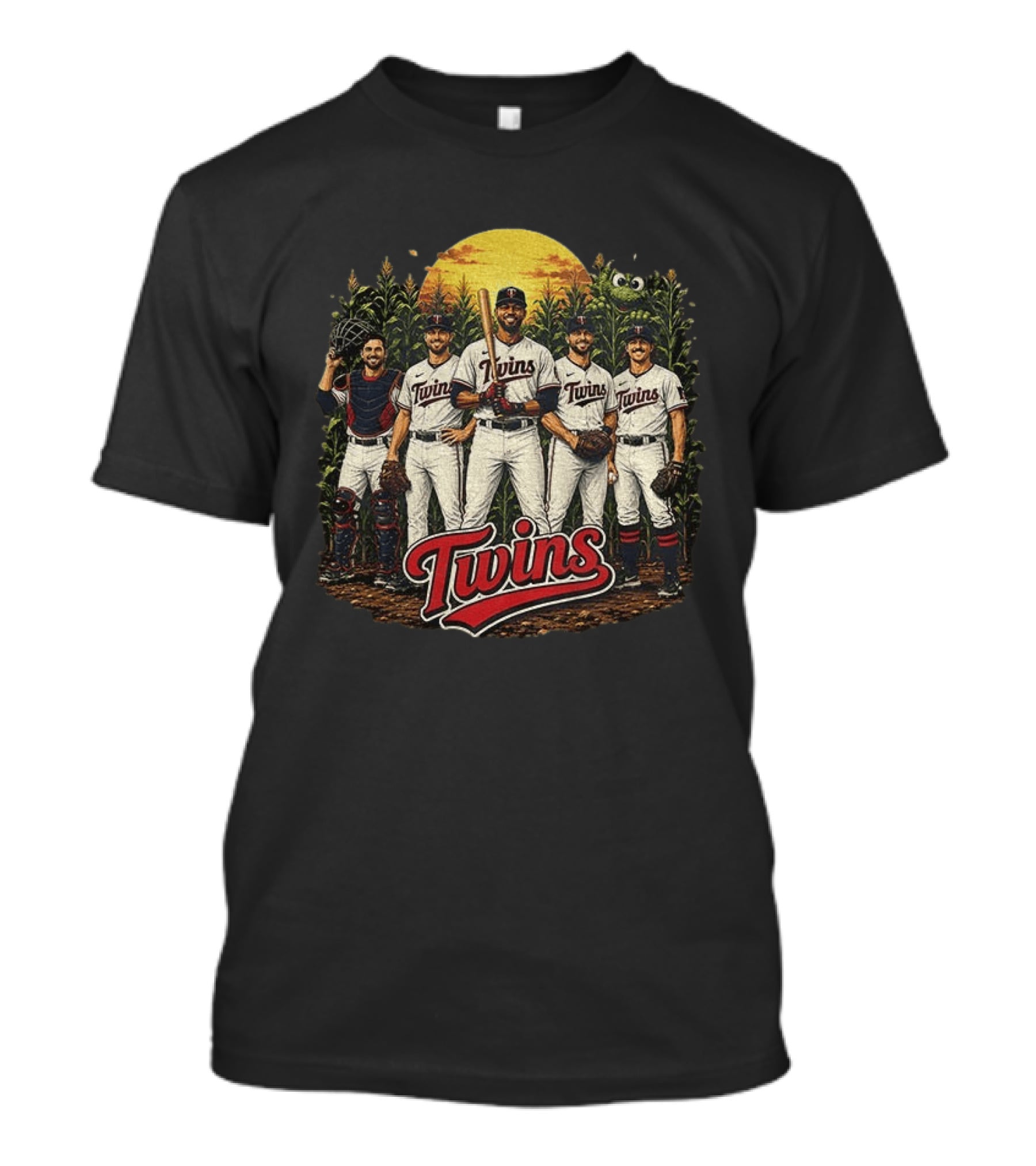 Twins Field Of Dreams Minnesota Twins Game Day Players Cornfield Sunset T-Shirt