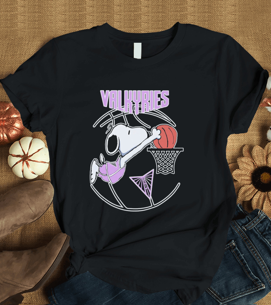 Valkyries Snoopy Basketball Slam Dunk T-Shirt