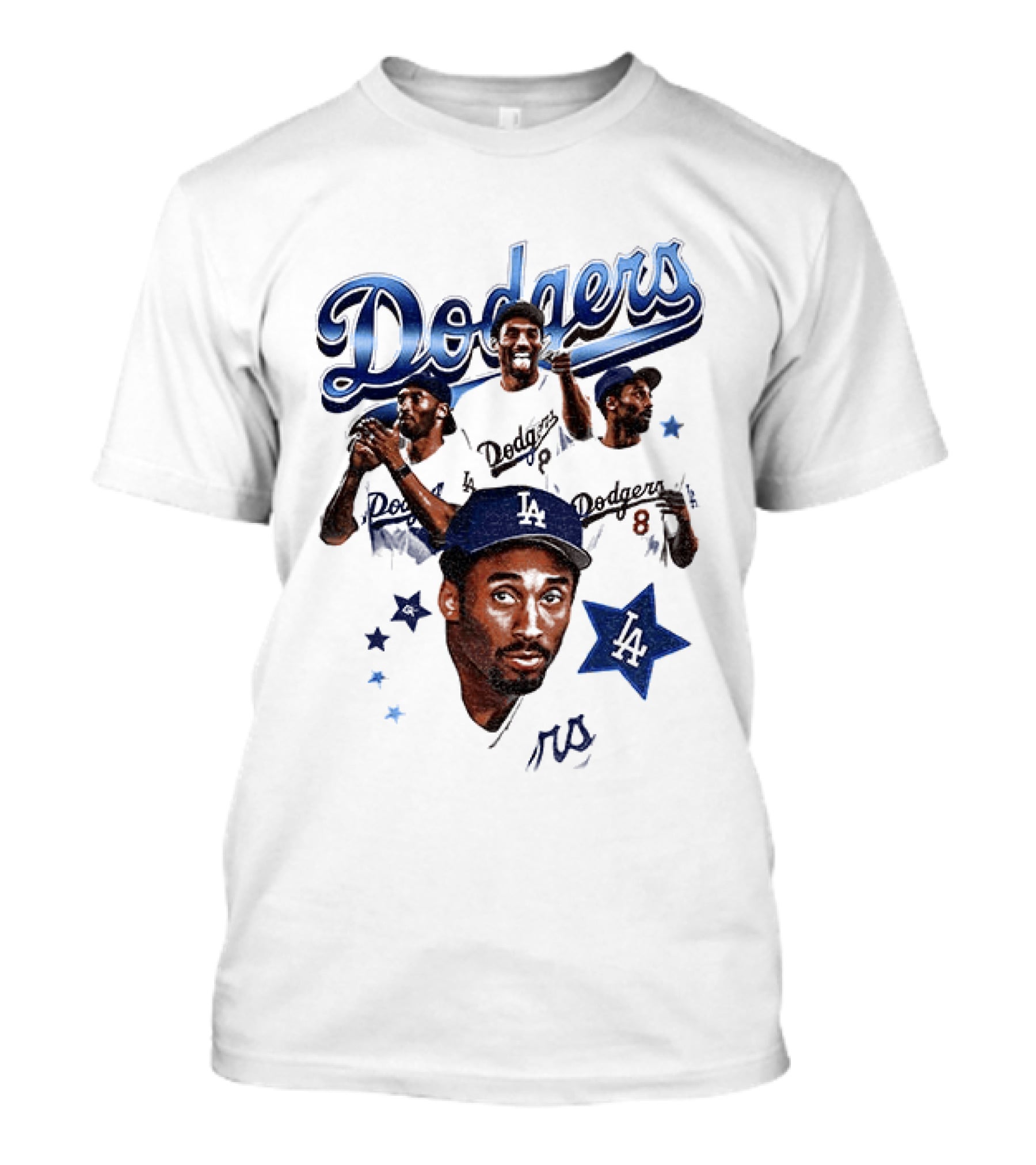 Los Angeles Dodgers Kobe Bryant Tribute Baseball Player Dodgers Jersey White T-Shirt
