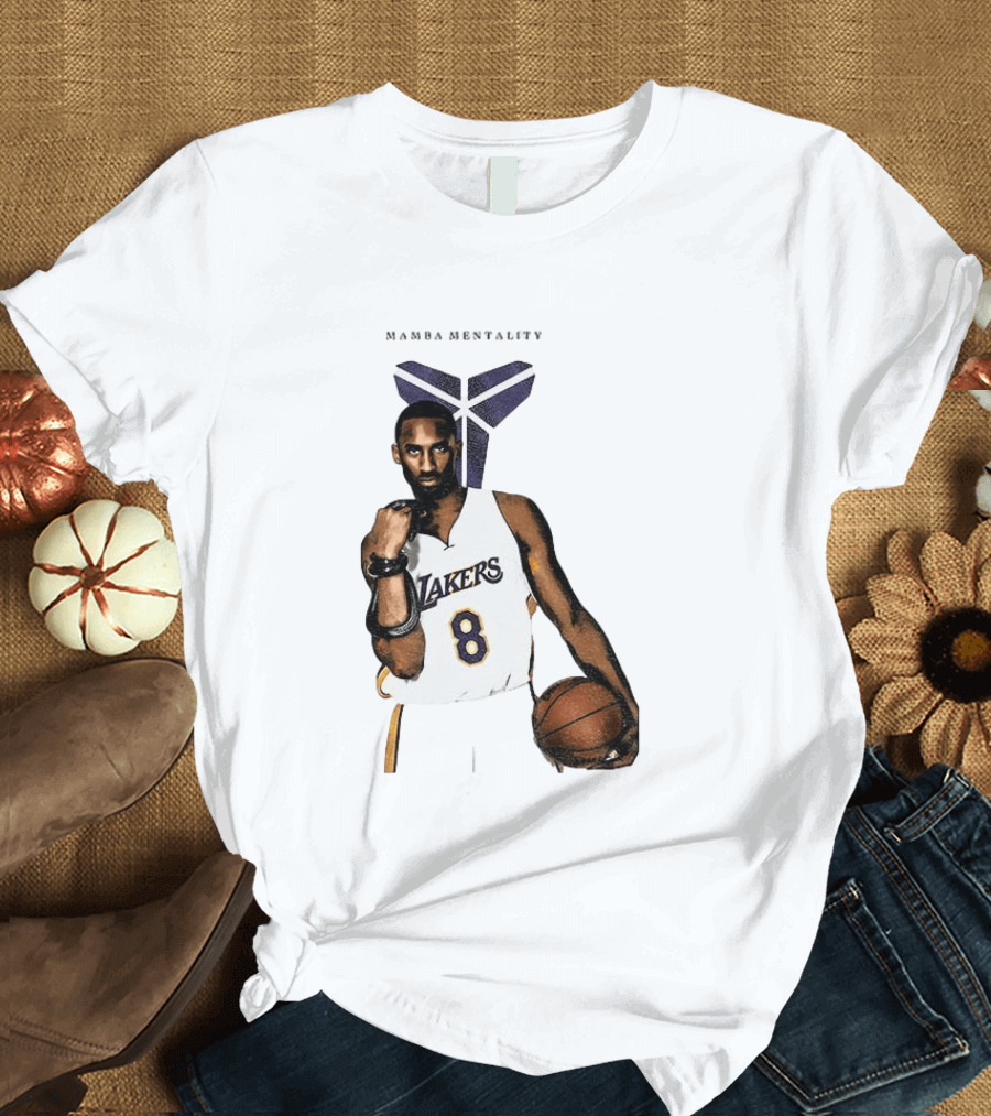 Kobe Bryant Mamba Mentality Los Angeles Lakers 8 Basketball Player T-Shirt
