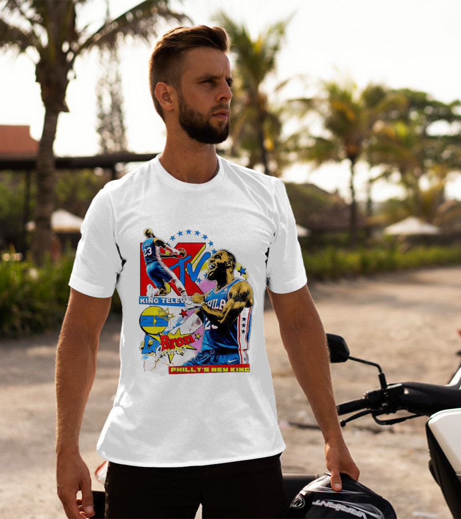 LeBron James MTV King Television Philly's New King Philadelphia 76ers T-Shirt