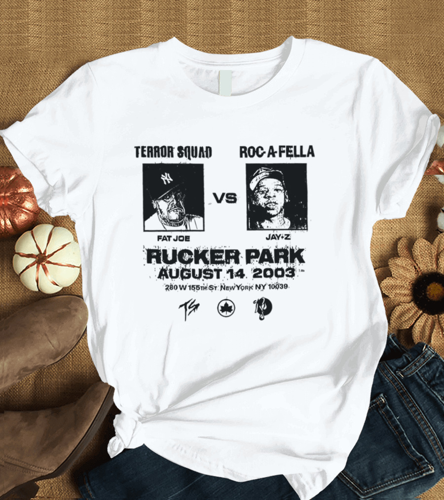 Terror Squad Fat Joe Vs Roc A Fella Jay Z Rucker Park August 30 2003 34th Annual Entertainer's Basketball Classic NYC T-Shirt