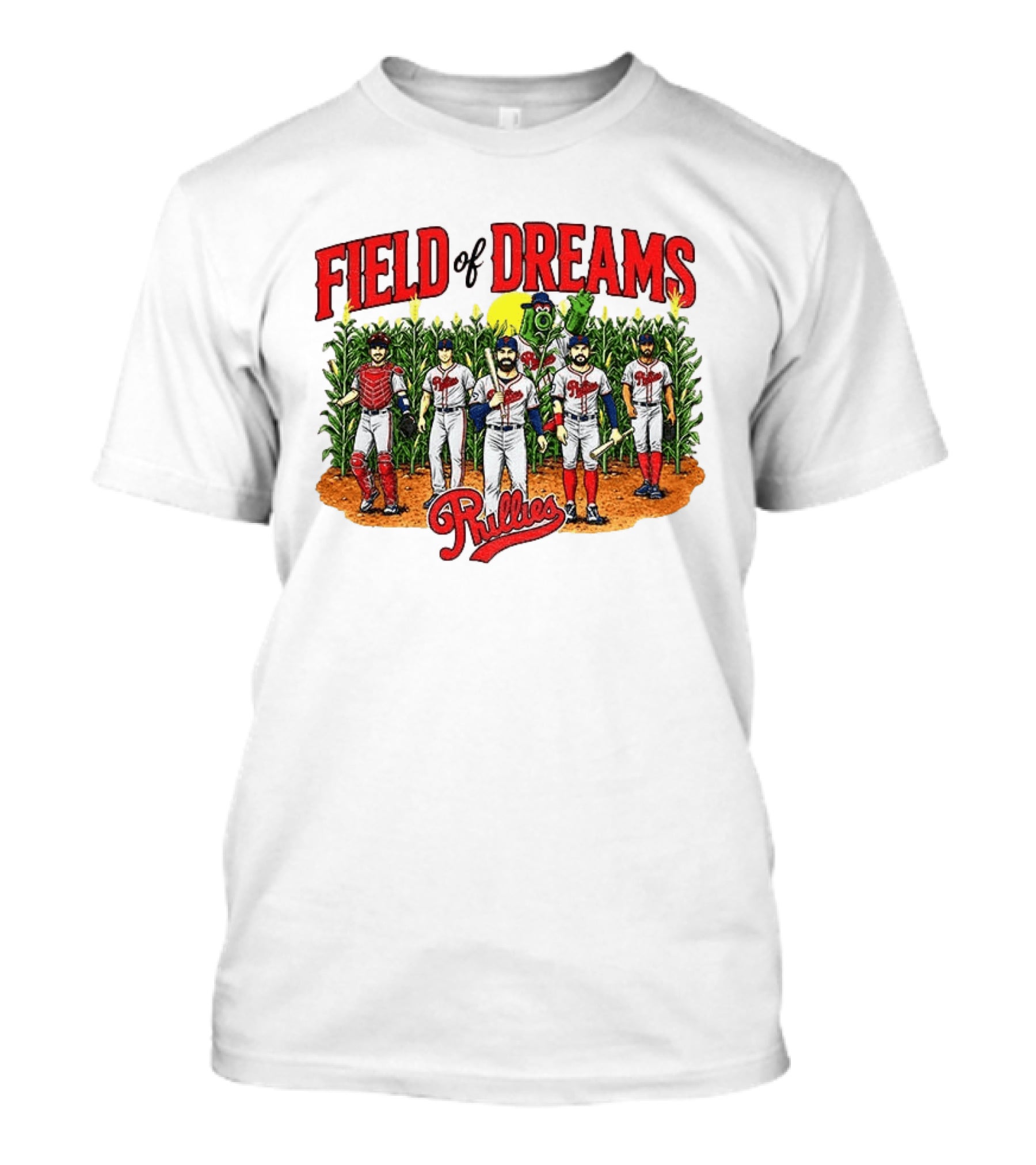 MLB Phillies Field Of Dreams 2026 Dyersville Iowa Cornfield Event T-Shirt