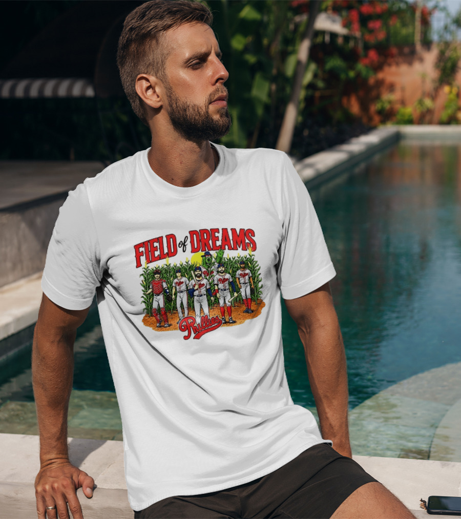 MLB Phillies Field Of Dreams 2026 Dyersville Iowa Cornfield Event T-Shirt