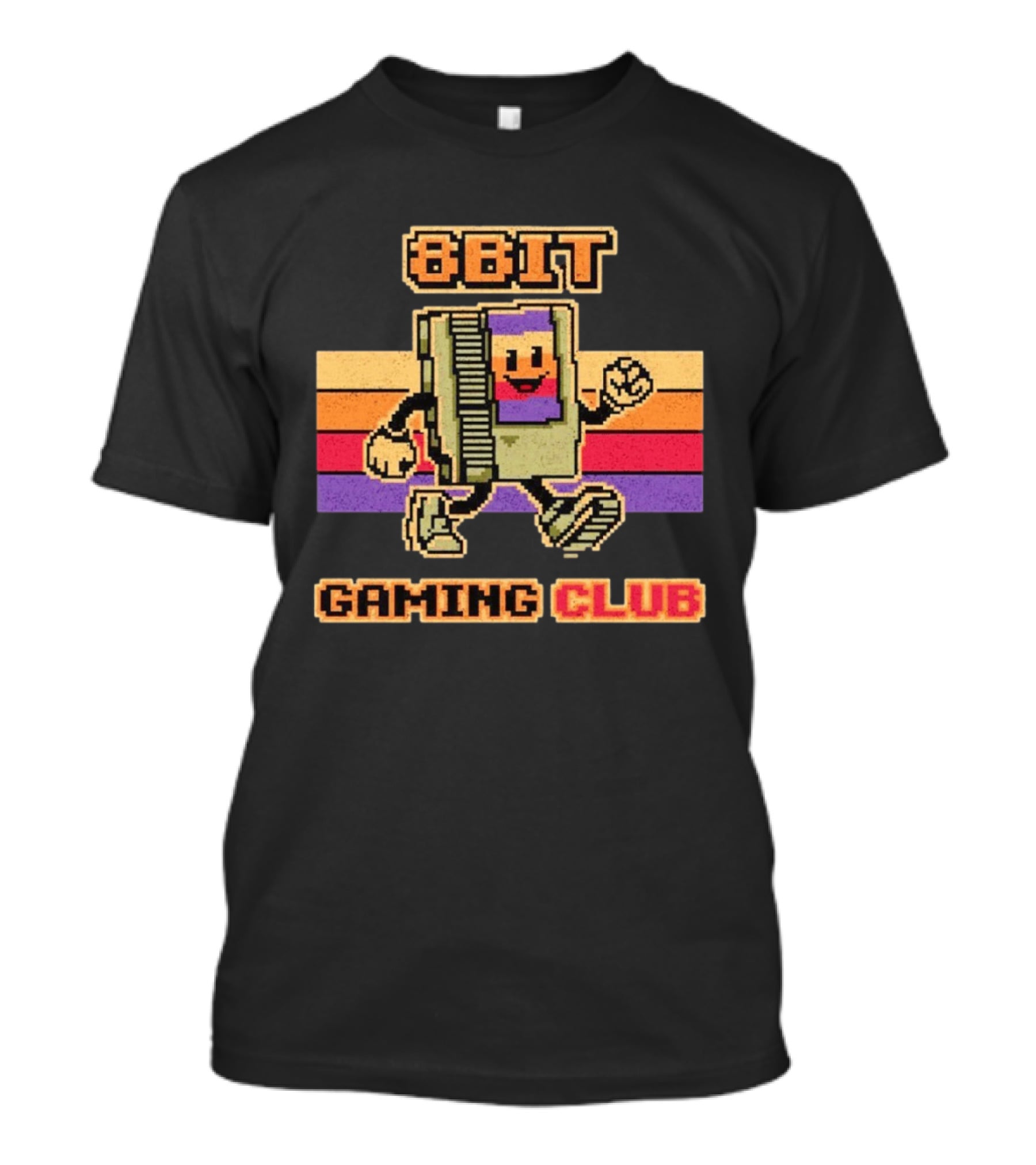 8bit Gaming Club Pixel Cartridge Retro Gamer T-Shirt