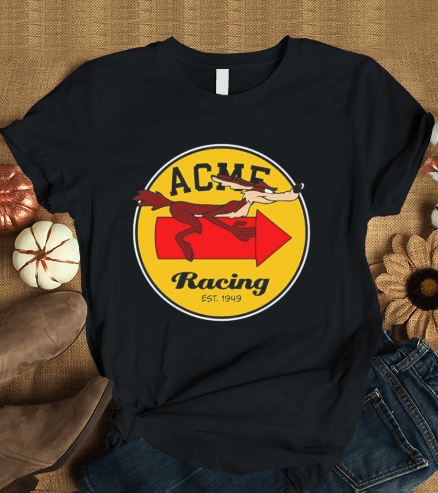 Acme Racing Wile E. Coyote Rocket Est 1949 Retro Cartoon T-Shirt
