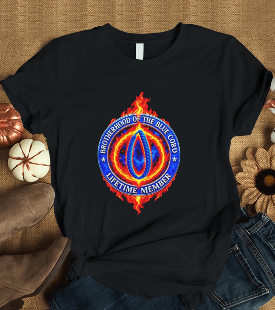 Brotherhood Of The Blue Cord Lifetime Member Fire Ring T-Shirt
