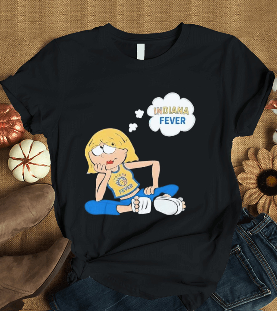 WNBA Indiana Fever Blonde Girl Cartoon Thought Bubble T-Shirt