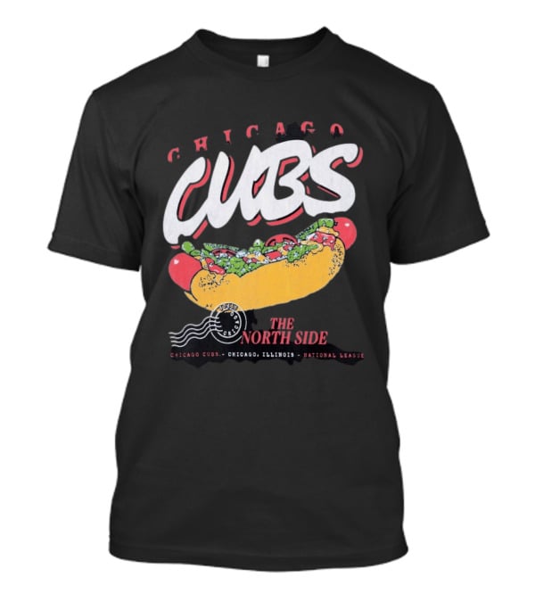 Chicago Cubs The North Side Hot Dog Chicago Illinois National League T-Shirt
