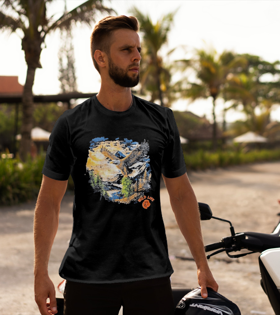 Cookies X Wildlife Soaring Eagle Mountain Scene T-Shirt