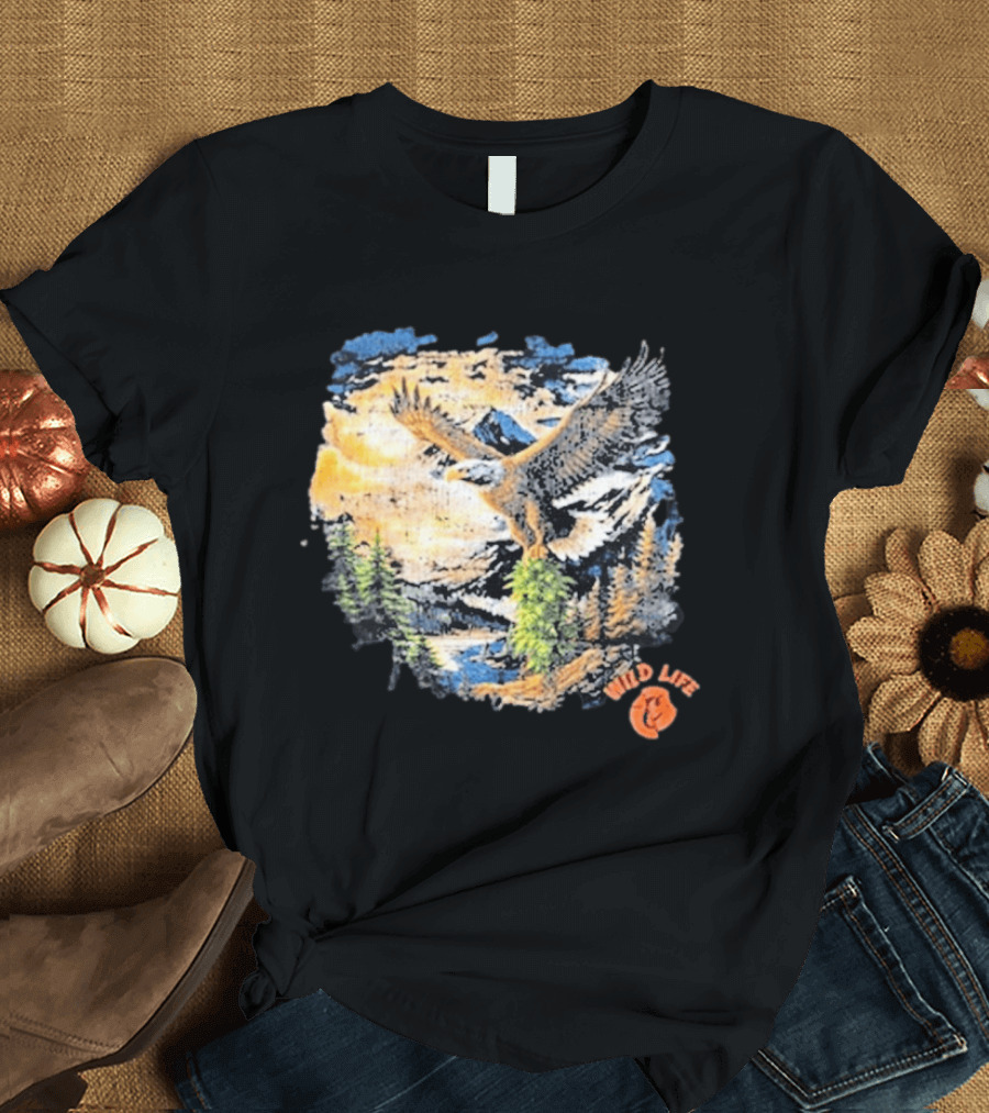 Cookies X Wildlife Soaring Eagle Mountain Scene T-Shirt