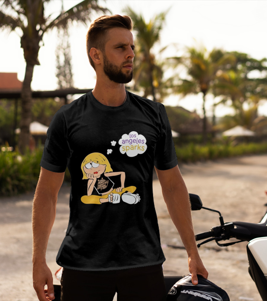 Los Angeles Sparks WNBA Blonde Girl With Astronaut Thought Bubble T-Shirt