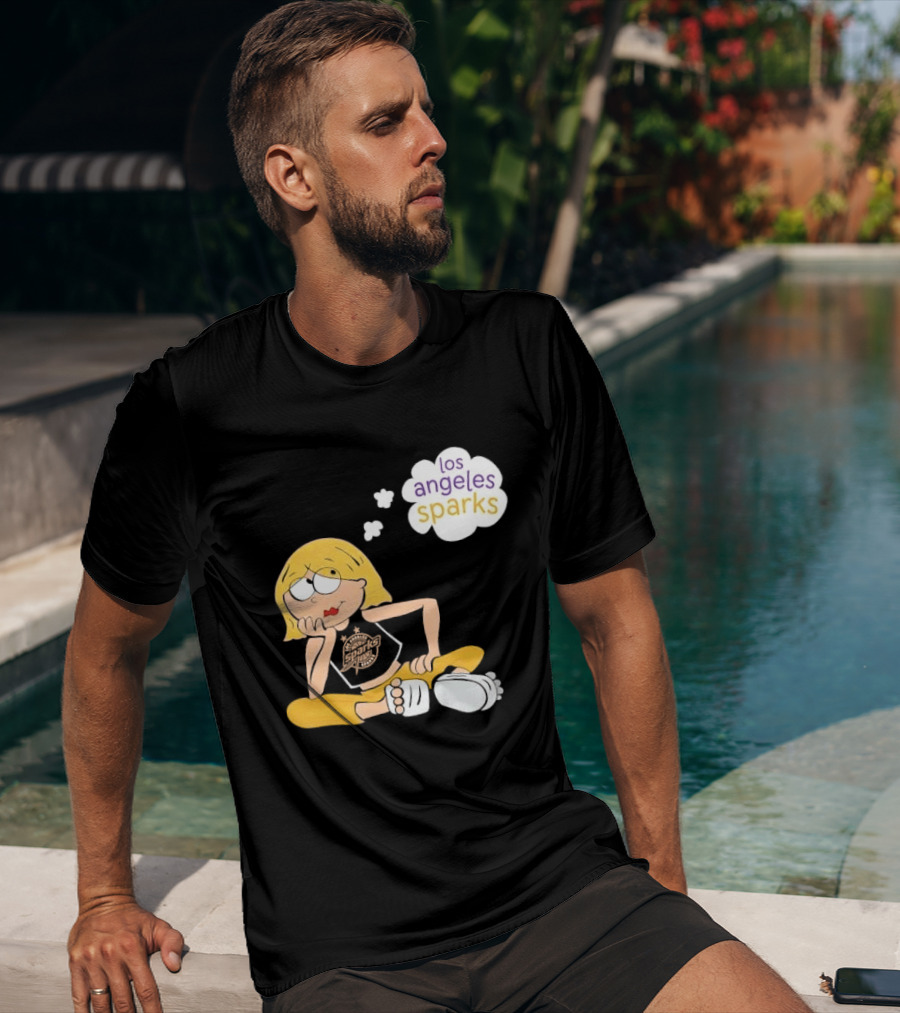 Los Angeles Sparks WNBA Blonde Girl With Astronaut Thought Bubble T-Shirt