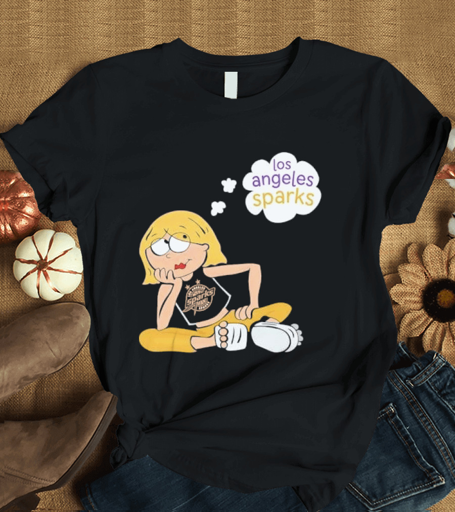 Los Angeles Sparks WNBA Blonde Girl With Astronaut Thought Bubble T-Shirt