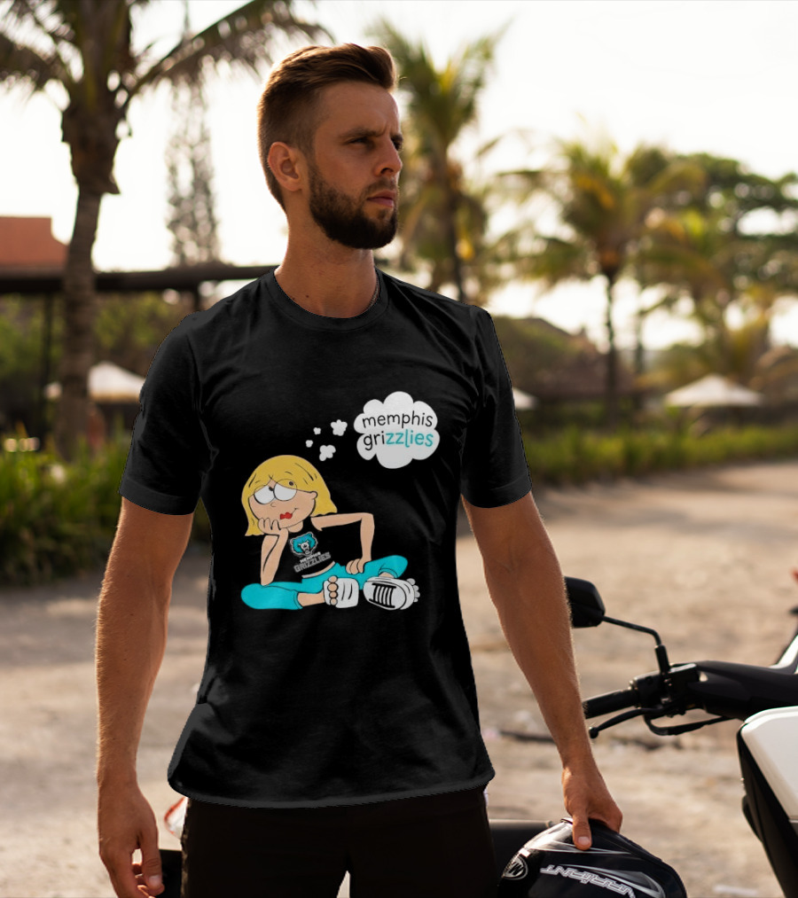 Memphis Grizzlies NBA Cartoon Blonde Girl Daydreaming Thought Bubble T-Shirt