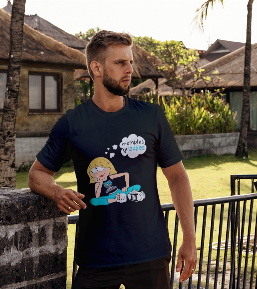 Memphis Grizzlies NBA Cartoon Blonde Girl Daydreaming Thought Bubble T-Shirt